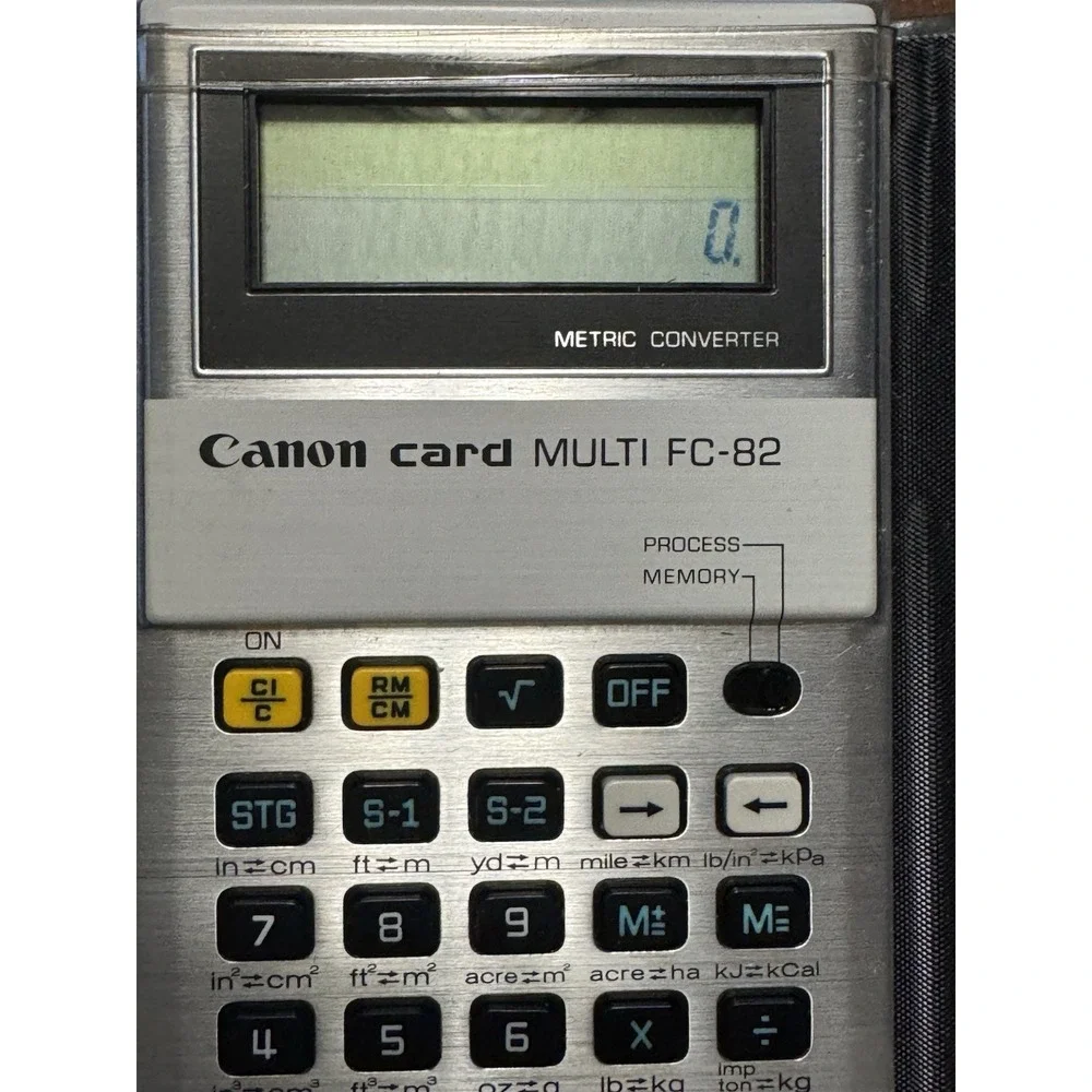 Vintage Canon Card Multi FC-82 Metric Conversion Display Mode Power/Memory Mode